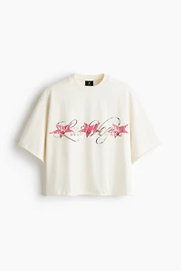 Oversized Printed Cotton T-Shirt