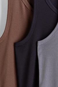 3-Pack Slim-Fit Ribbed Tank Tops