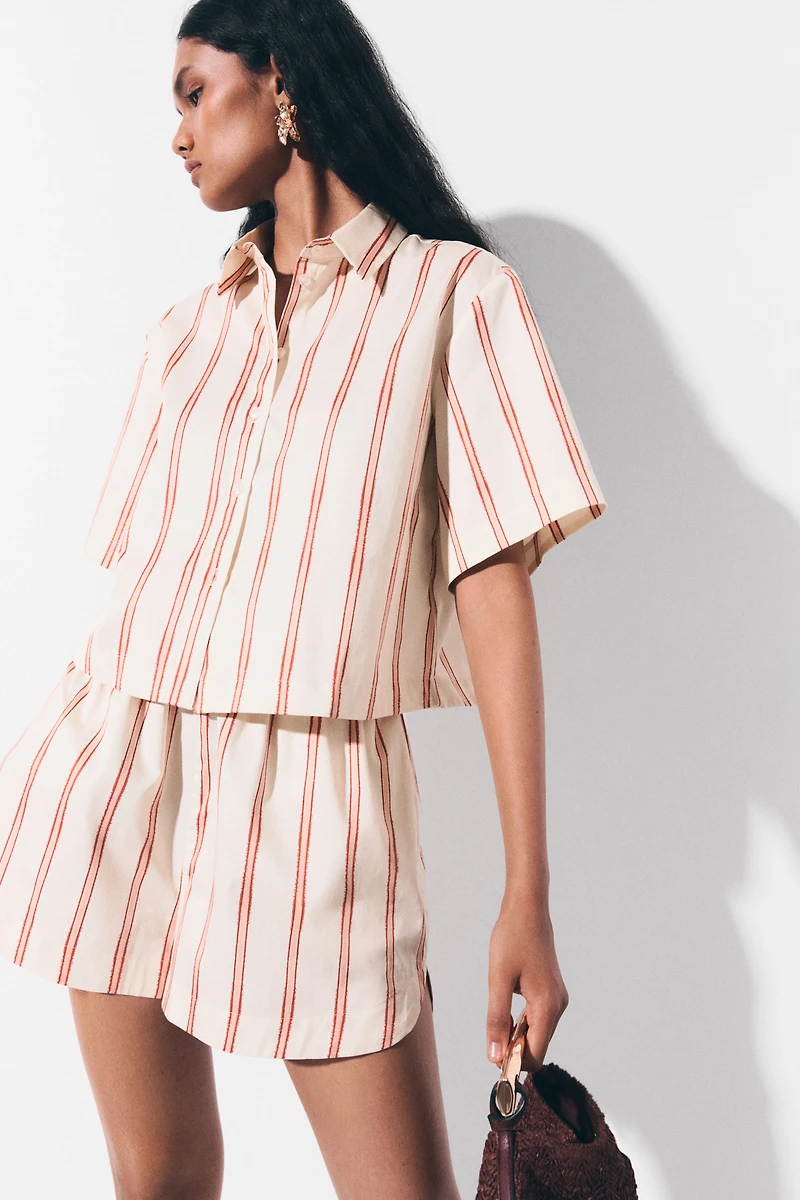 Patterned Poplin Shirt