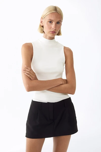 Viscose Mock Turtleneck Top