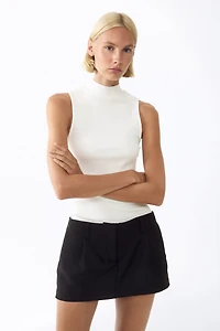 Viscose Mock Turtleneck Top
