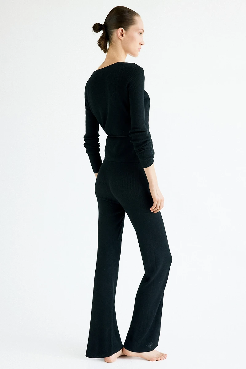 Rib-Knit Pants