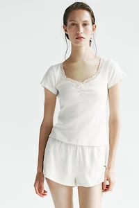 Pyjama en jersey pointelle