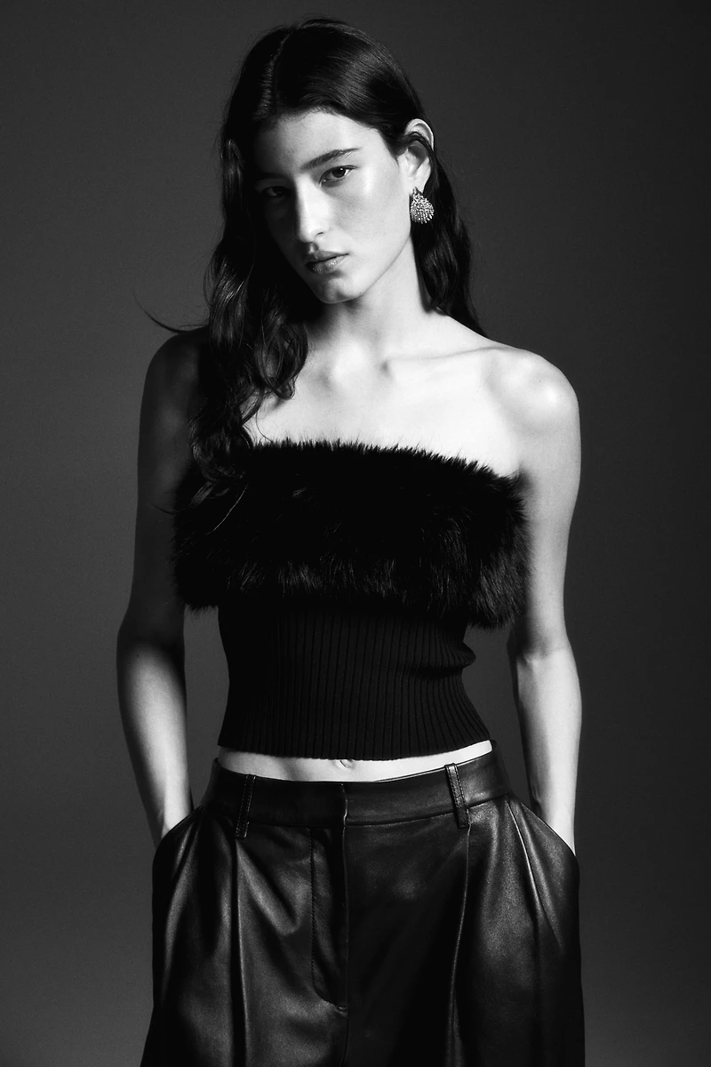 Haut tube en tricot côtelé