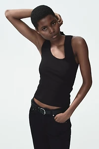 Lace-Trimmed Tank Top