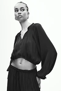 Balloon-Sleeved Blouse