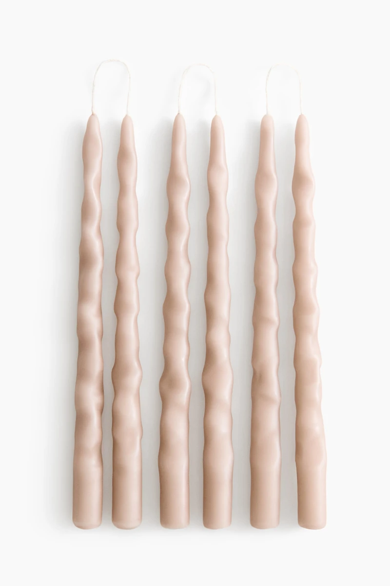 6-Pack Molded Taper Candles