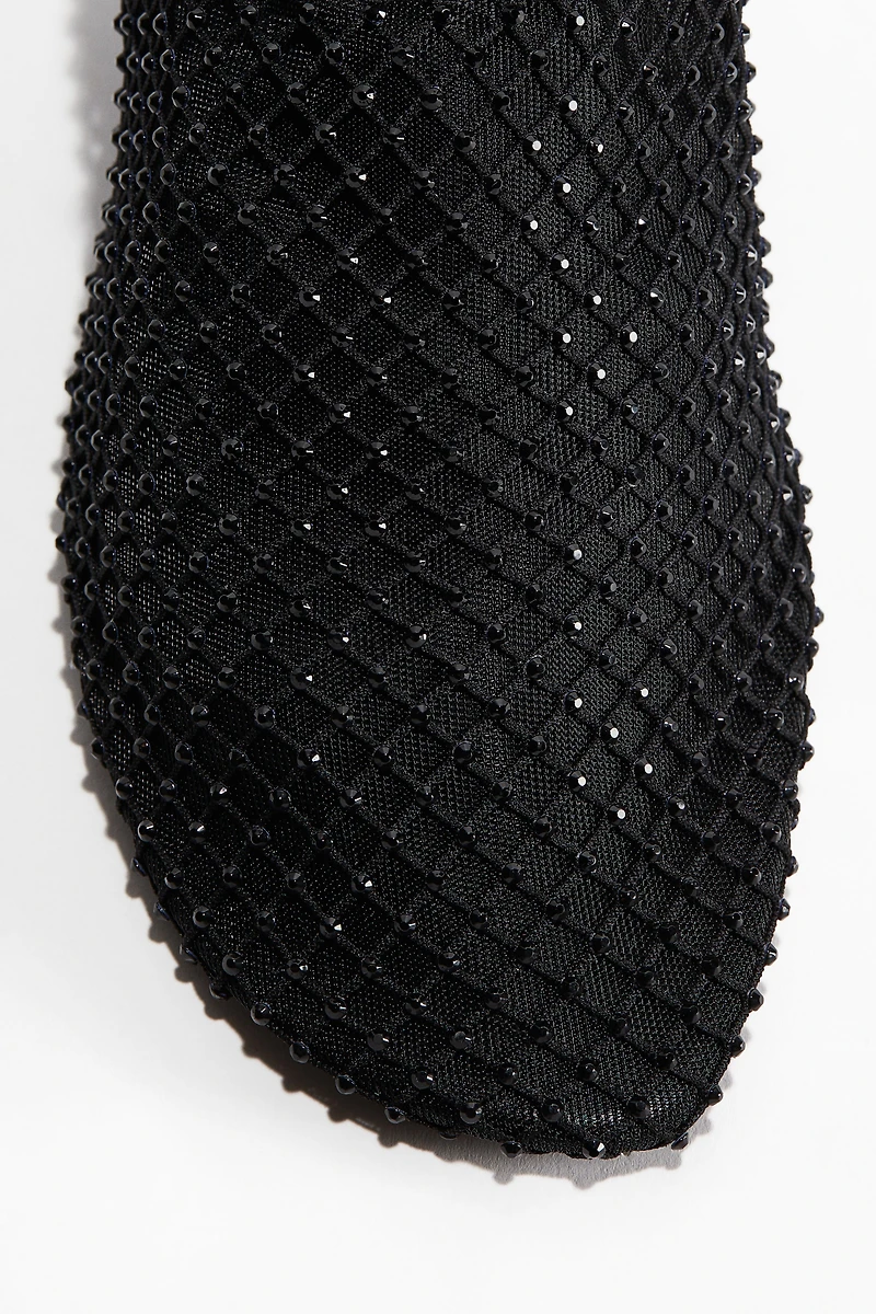 Heeled Mesh Mules