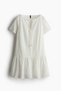 Flared-Hem Cotton Dress