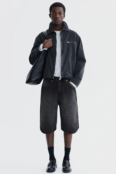 Super-Baggy Denim Shorts