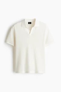Regular-Fit Hole-Knit Polo Shirt