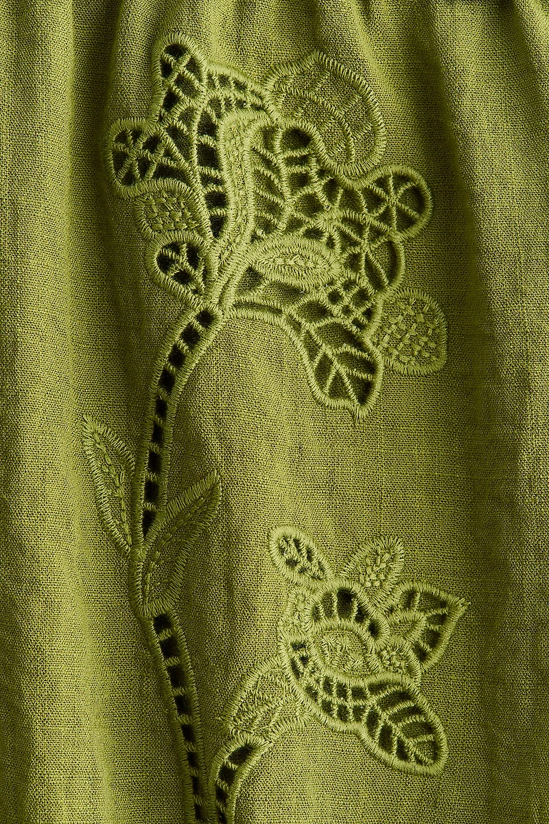 Shorts with Eyelet Embroidery