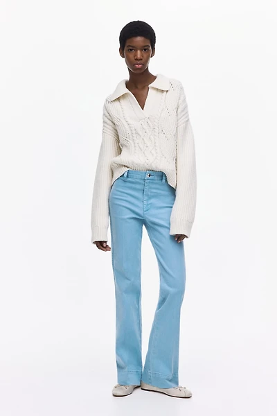 Jean évasé taille haute