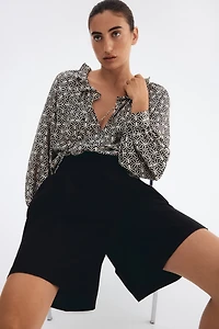 Ruffle-Collar Blouse