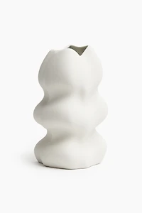 Irregular-Shaped Stoneware Vase