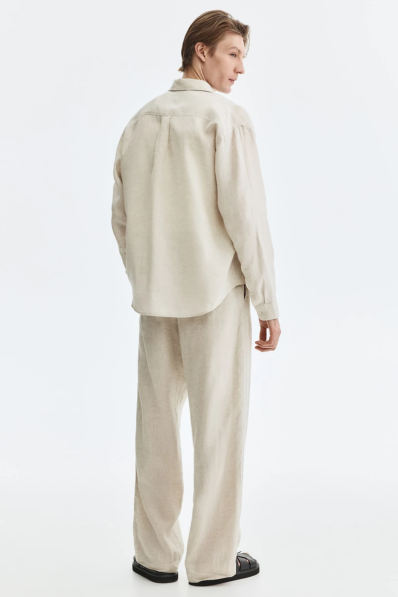 Loose-Fit Linen Pants
