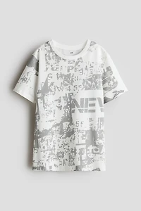 Printed cotton T-shirt