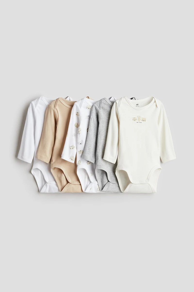 5-pack Long-sleeved Bodysuits