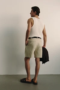 Relaxed-Fit Linen-Blend Shorts