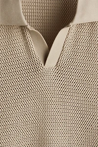 Polo classique en tricot ajouré