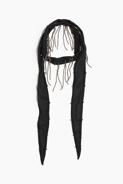 Fringed Chiffon Scarf