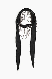 Fringed Chiffon Scarf
