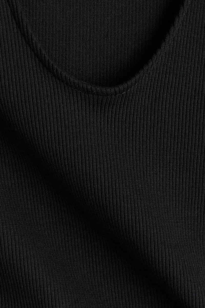 Ruffle-Trimmed Jersey Dress
