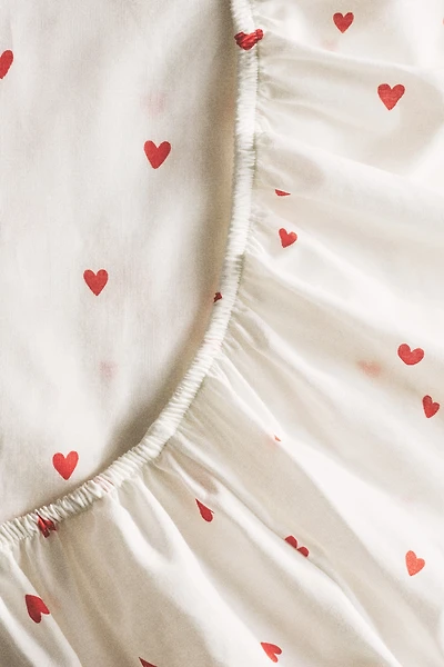 Drap-housse en coton à motif