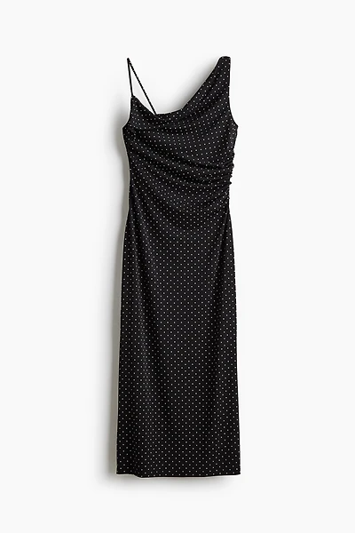 Draped Asymmetric Dress