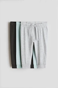 Lot de 3 pantalons jogging en jersey coton