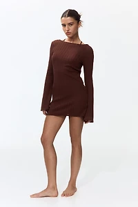 Boat-Neck Beach Dress