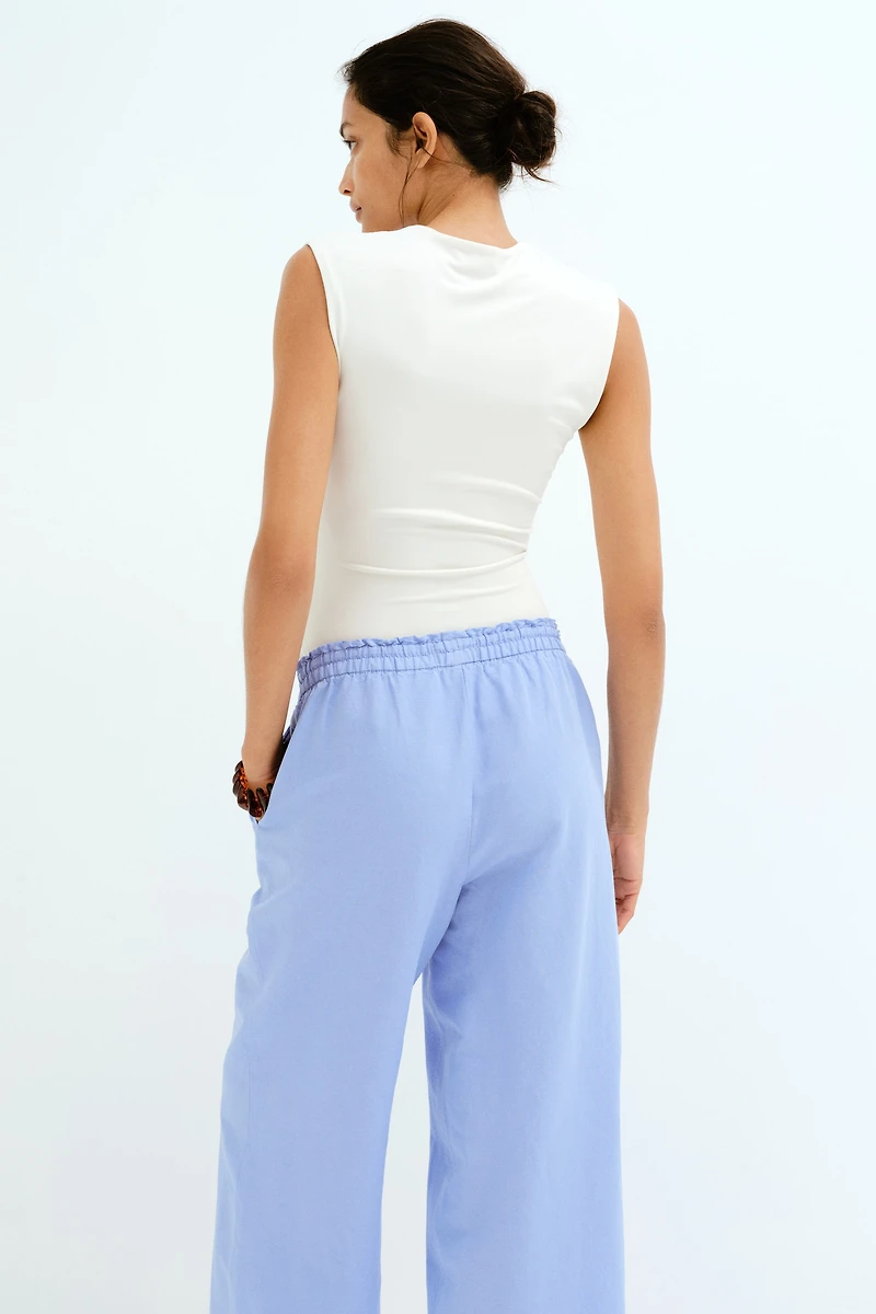 MAMA Before & After Linen-Blend Pants