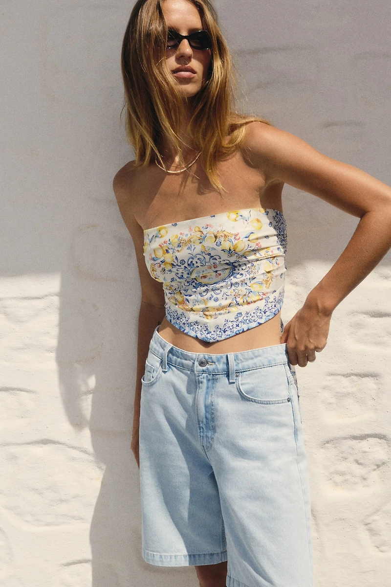 Denim Bermuda Shorts