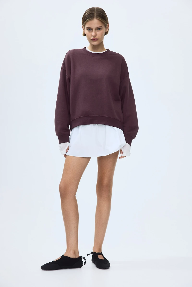 Sweatshirt with Printed Motif