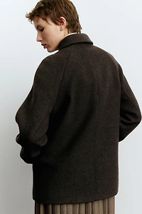 Wool-Blend Car Coat