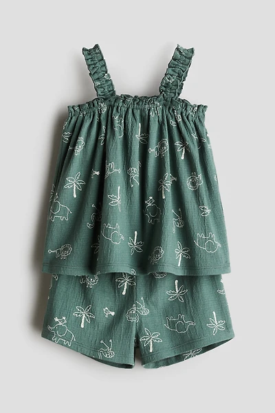 2-Piece Crinkled Jersey Set