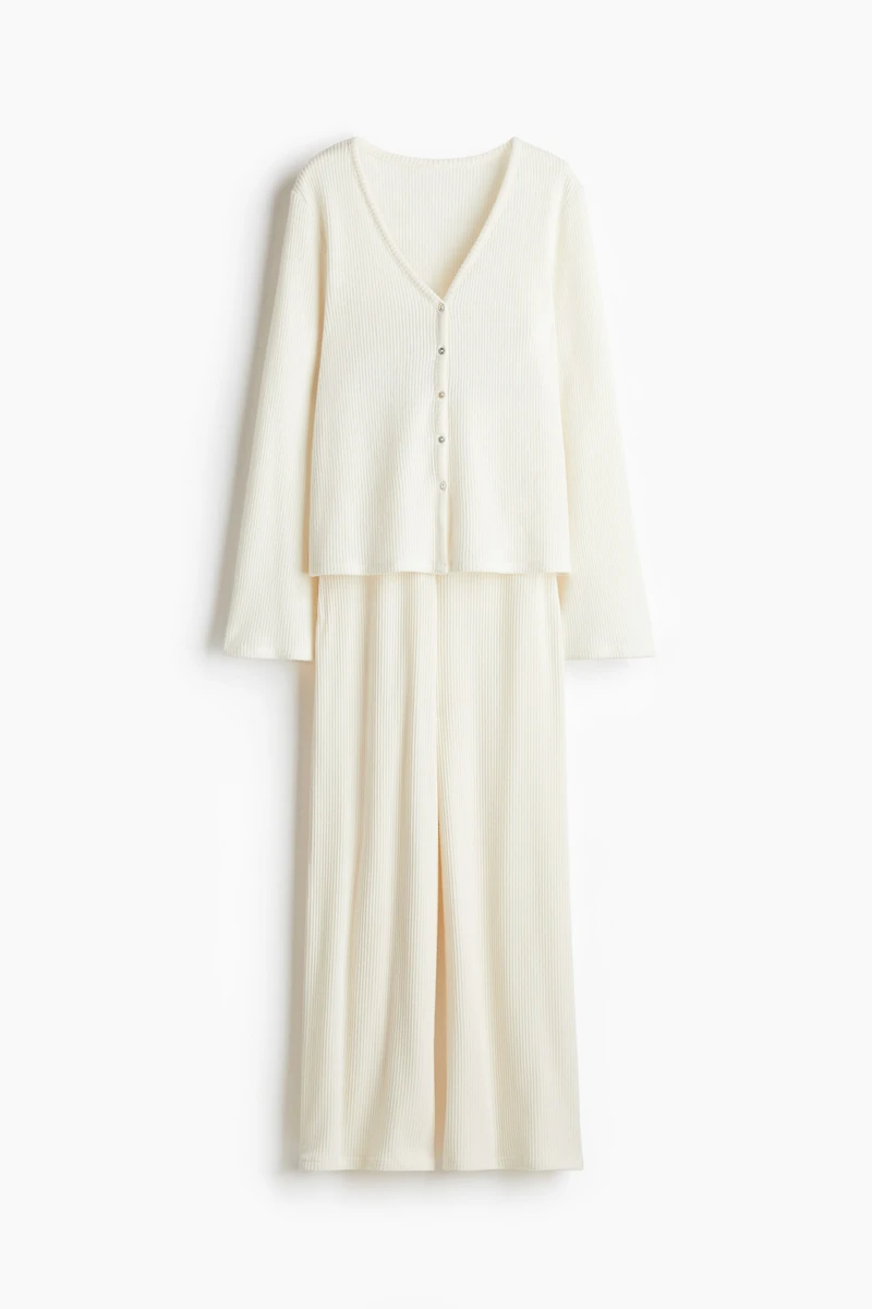 Ribbed jersey pyjamas