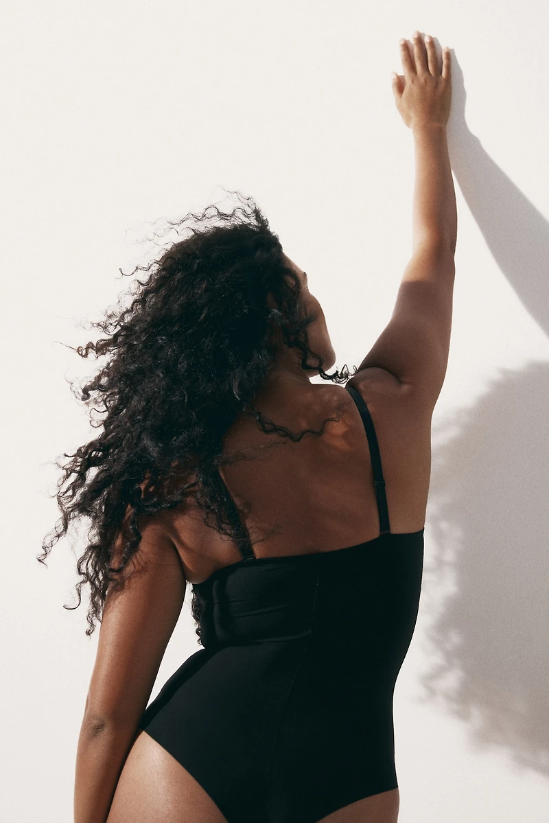 Light Shape Microfiber Thong Bodysuit