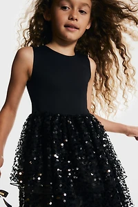 Robe avec jupe à sequins