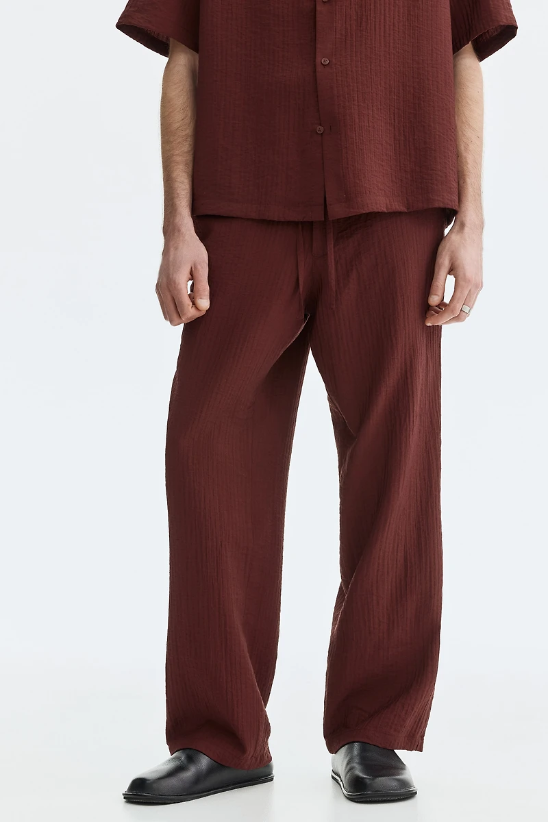Relaxed-Fit Textured Pants