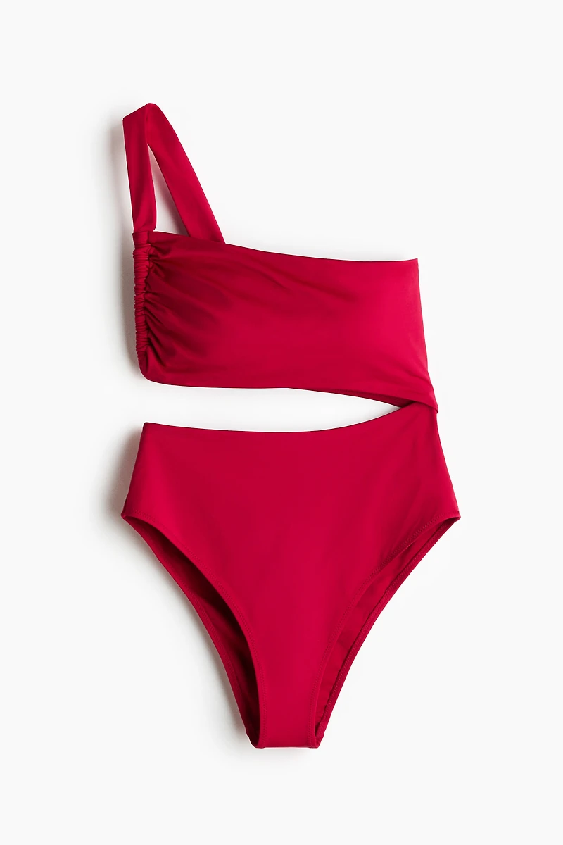 One-Shoulder Cutout Swimsuit