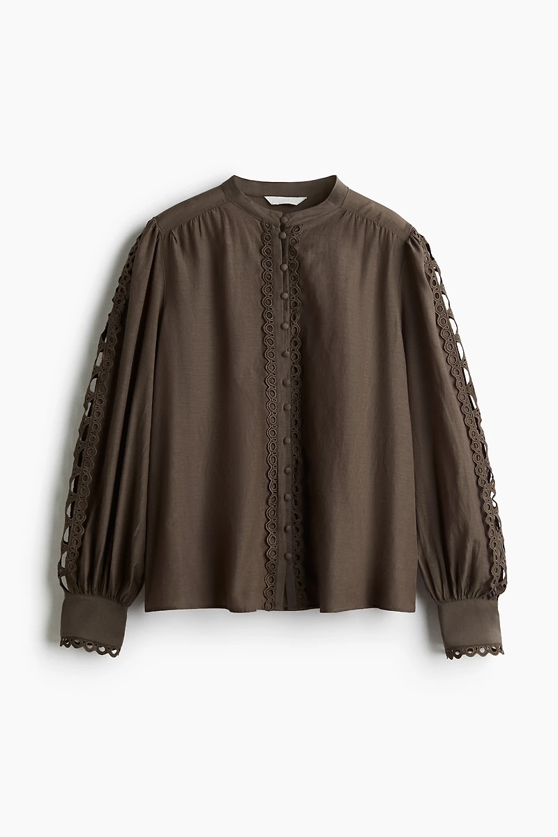 Lace-Trimmed Blouse
