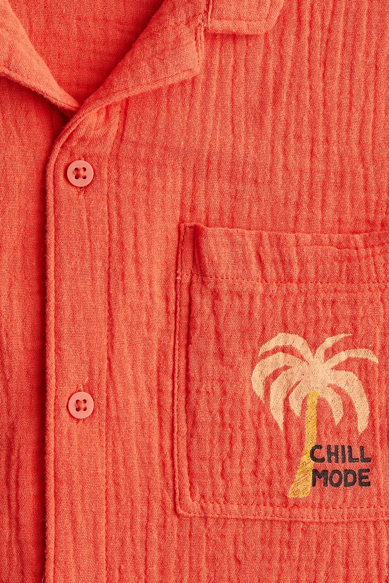 Cotton Muslin Resort Shirt