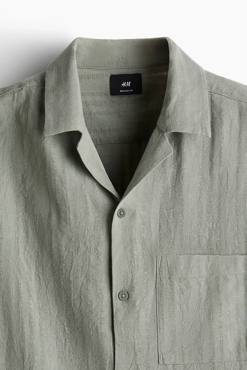 Regular-Fit Linen-Blend Resort Shirt