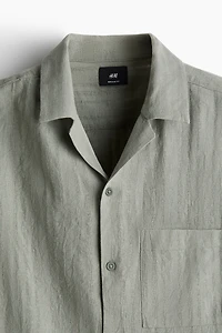 Regular-Fit Linen-Blend Resort Shirt
