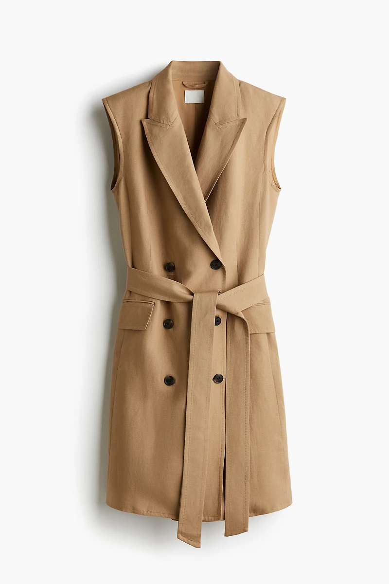 Robe blazer en lin mélangé