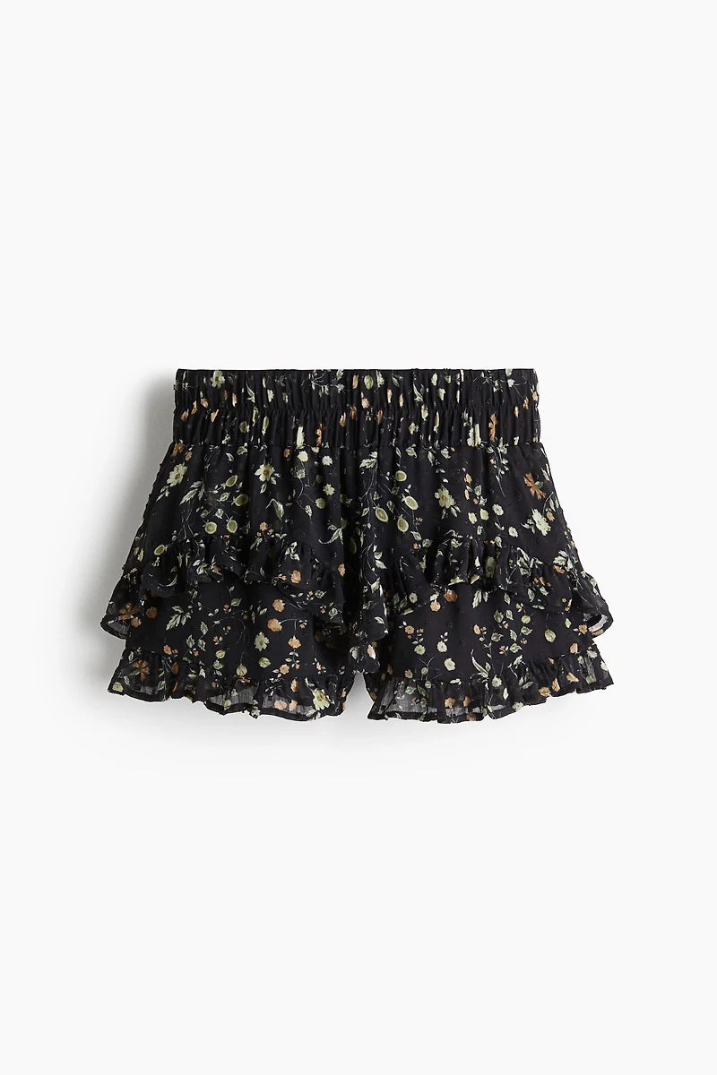 Ruffle-Trimmed Plumeti Skort