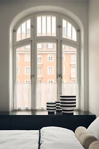 Large Fabric-Covered Table Lamp