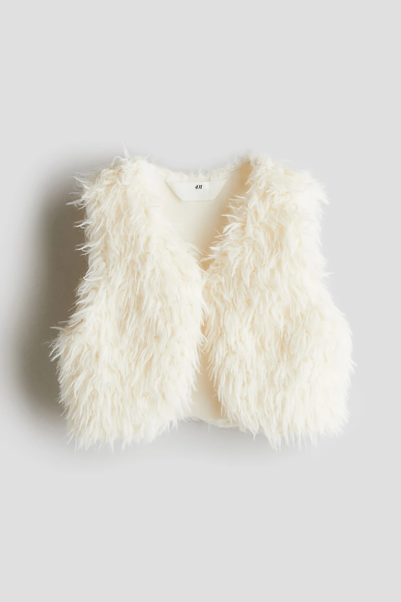Veste sans manches duveteuse