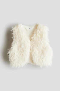 Veste sans manches duveteuse